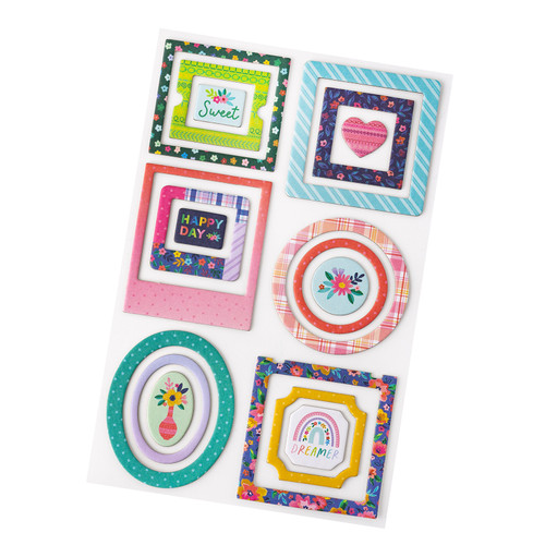 Paige Evans Blooming Wild Chipboard Mini Frames-18/Pkg - PE014070